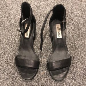 Steve Madden Black Leather Sandals
